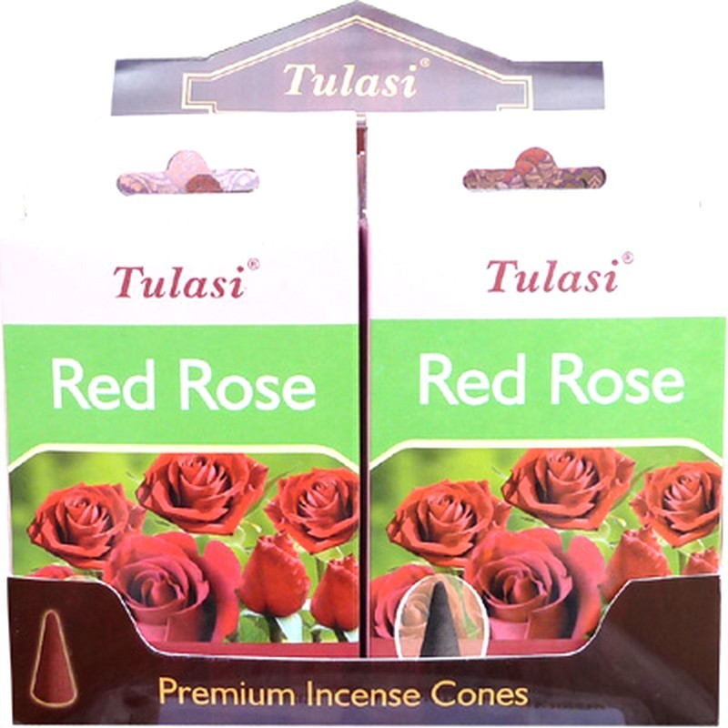 Incense cone red roses TULASI SARATHI