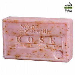 Natural Marseille soap Rose Petals