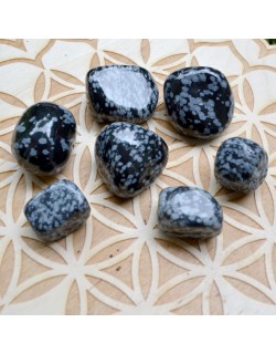 Obsidienne flocon de neige - Pierre roulée - 1 à 10 gr