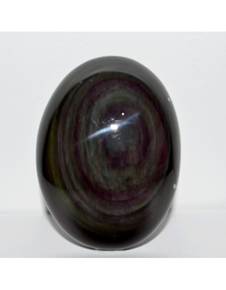 Galet obsidienne oeil céleste poli 110 gr