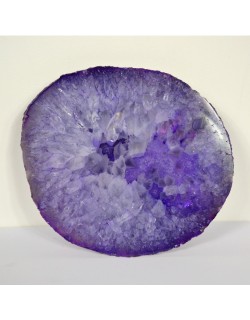 Tranche d'agate violette cristaux 490 gr