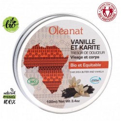 Baume vanille et karité bio équitable Oléanat